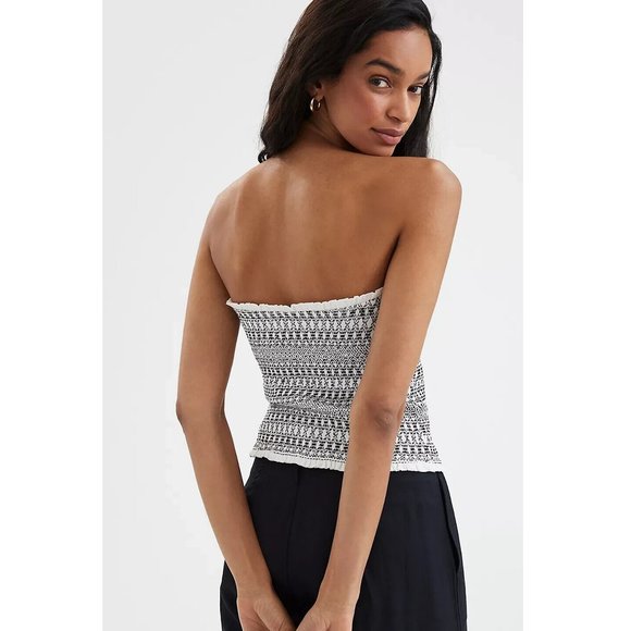 Anthropologie Black and White Crop Top - Picture 2 of 7